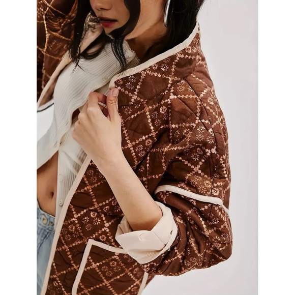 Free People ‘Chloe’ Jacket in Brown - Picture 4 of 9